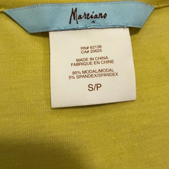 MARCIANO Yellow Fringe Tank Top S - Picture 5 of 6